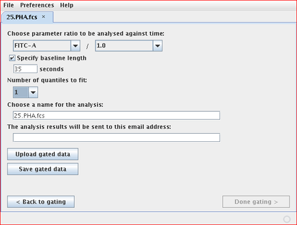 Figure 7. Creating gated file